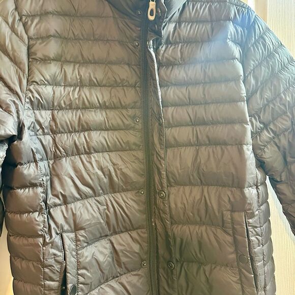 Reaction Kenneth Cole Dark Charcoal Gray Black Weatherproof Winter Puffer Jacket - Picture 6 of 9